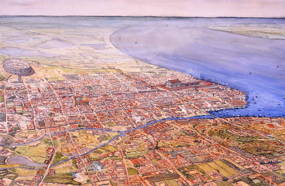 Piirros keskiaikaisesta Bordeaux'sta